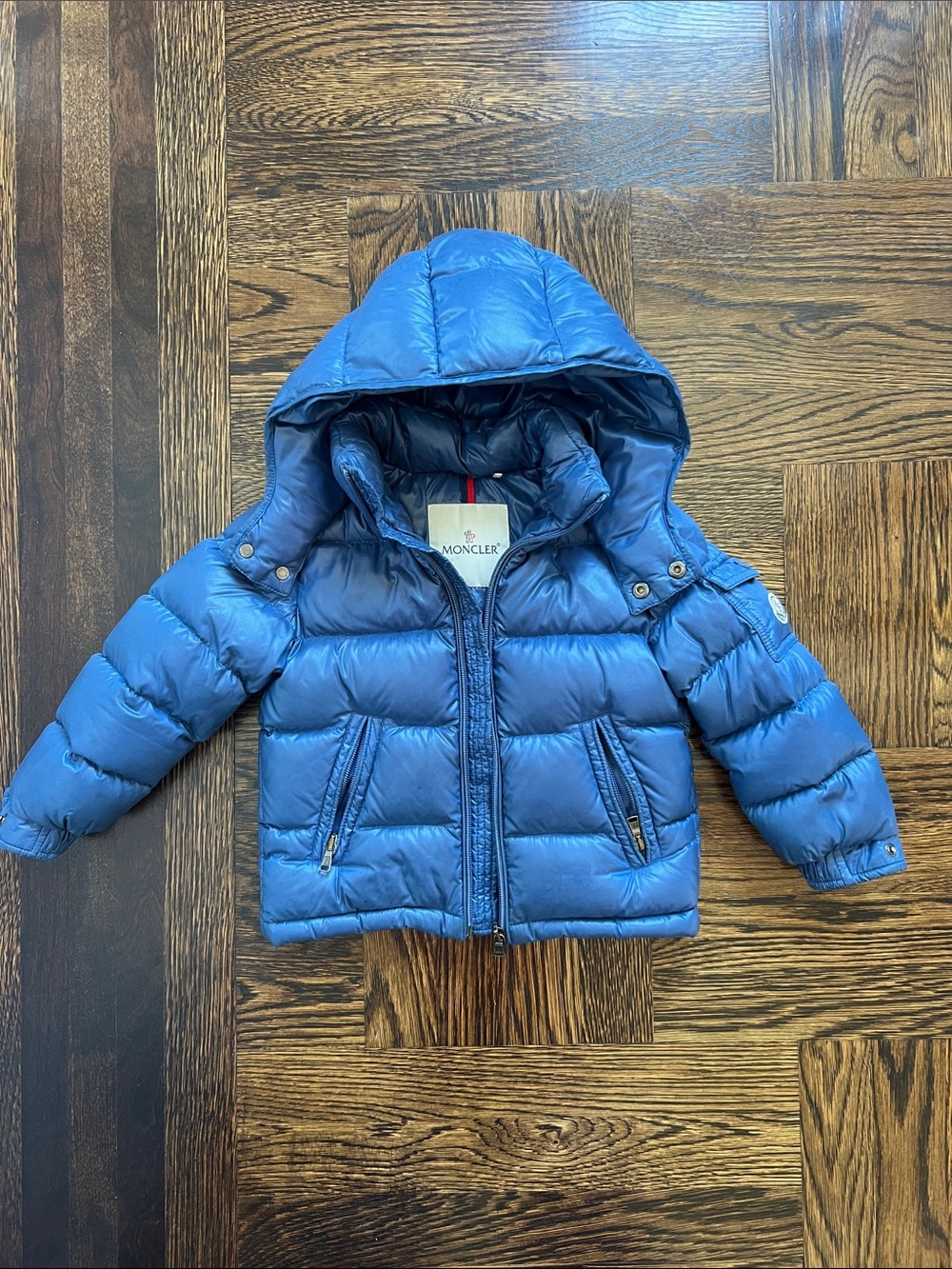 Kids Blue Montcler Puffer Jacket